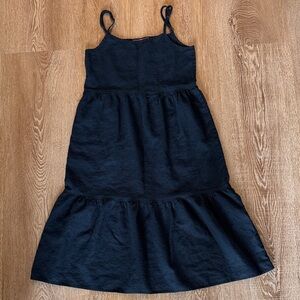 Woman’s Urban Outfitters Navy Linen Midi Dress